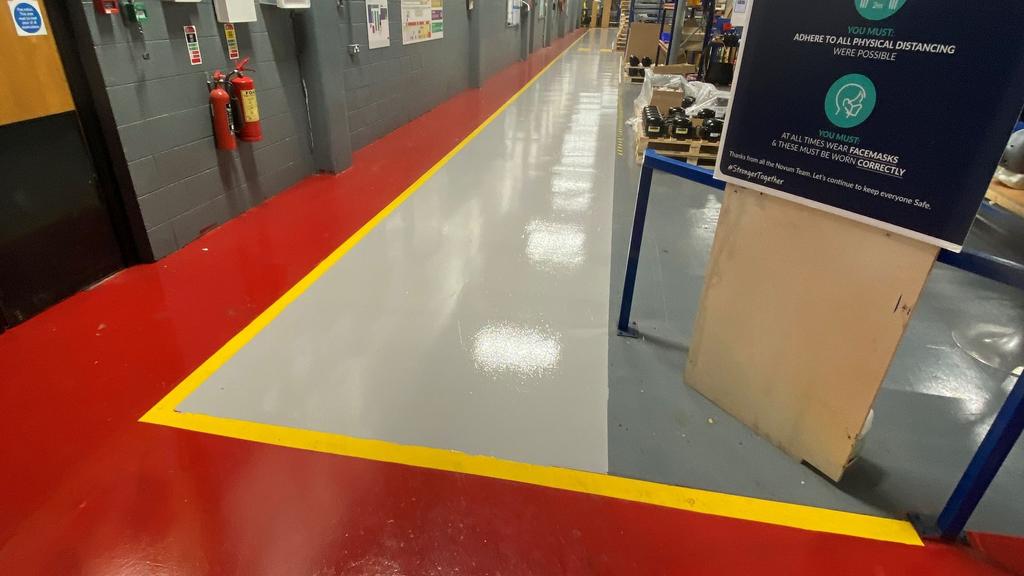 walkway - epoxy resin - line marking