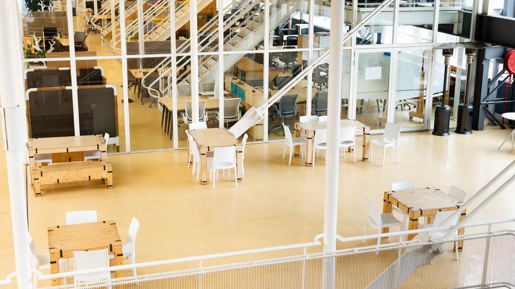 Interior of University with resin floor