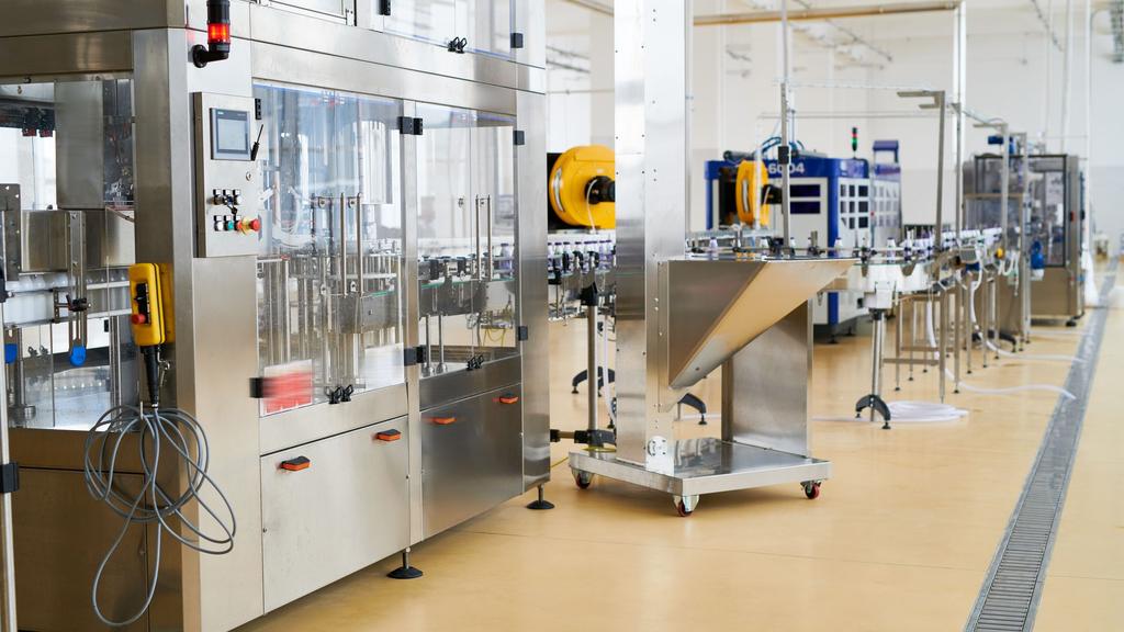 resin floor in a dairy plant